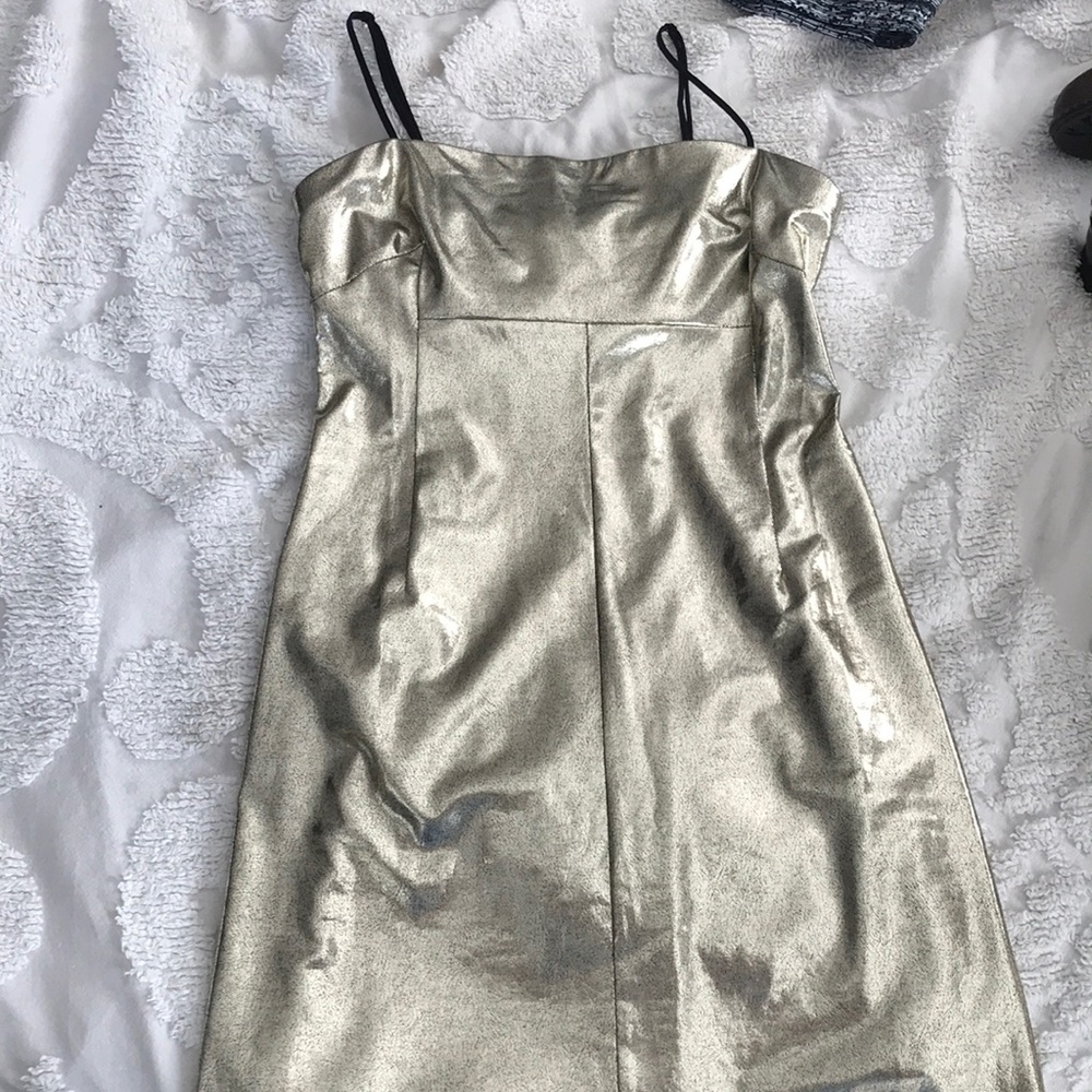 gold urban outfitters dress